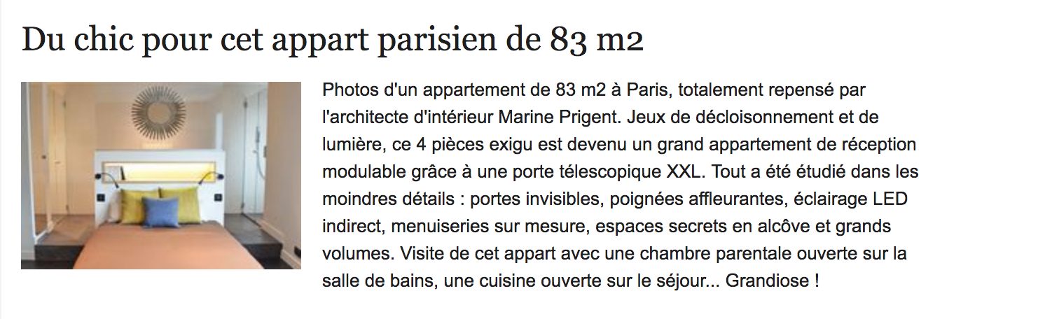 Article Côté Maison sur l'Agence MIND
